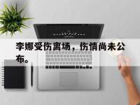 华体会官网-李娜受伤离场，伤情尚未公布。